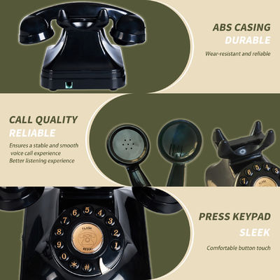 Charging Wedding Audio Guest Book Black Vintage Phone Voice Recorder For Keep Memories