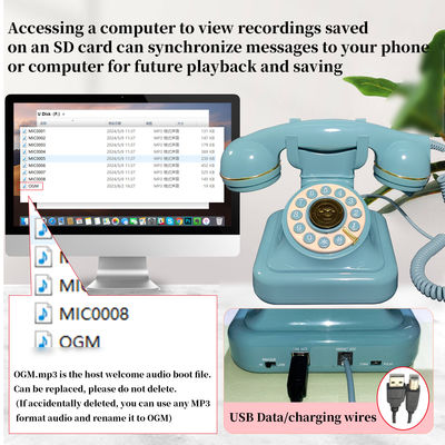 USB Compatible Guest Book Phone Button Design Voicemail Audio Guest Book ODM