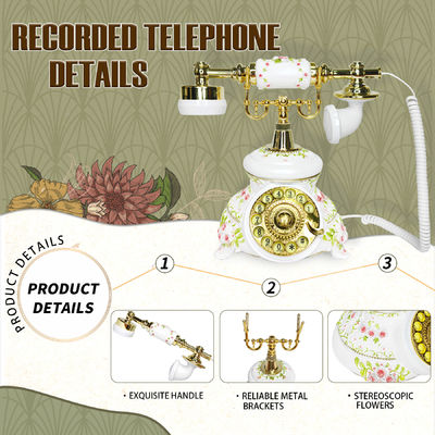 Clear Sound Guestbook Phone Plastic Voice Message Guest Book With Simple Button