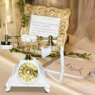 White Audio Telephone Guest Book Long Battery Life Diy Video Guest Book