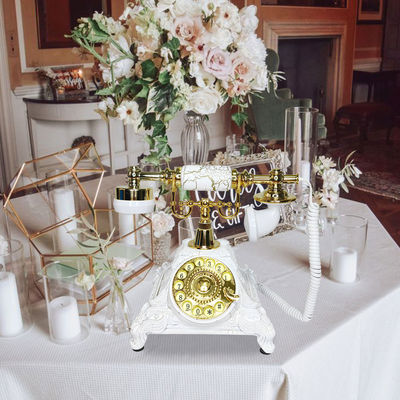 White Audio Telephone Guest Book Long Battery Life Diy Video Guest Book