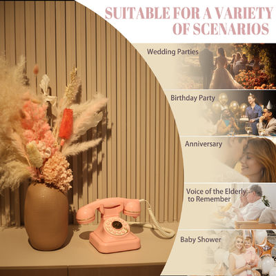 Plastic Telephone Audio Guest Book 32GB Memory Phone Guestbook Wedding