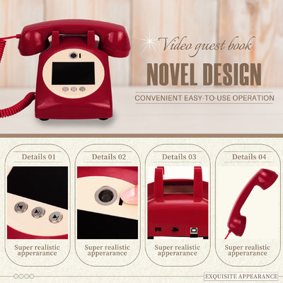 Record Messages Video Guest Book Red Wedding Phone Recorder For Any Celebration