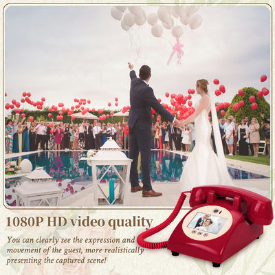 Record Messages Video Guest Book Red Wedding Phone Recorder For Any Celebration