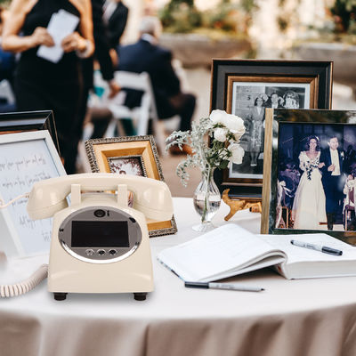 White Video Guest Book Plastic USB Compatible Phone Guestbook For Showers