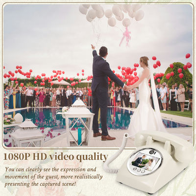 White Video Guest Book Plastic USB Compatible Phone Guestbook For Showers