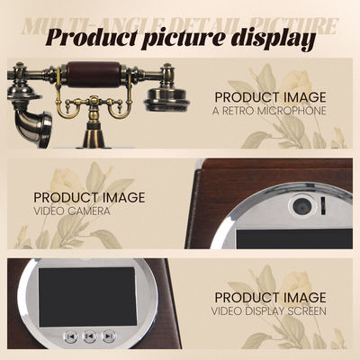 Customized Retro Wedding Audio Video Guestbook ABS Plastic Banquet Party Guest Blessing Sign-In Book Customized Voice Message