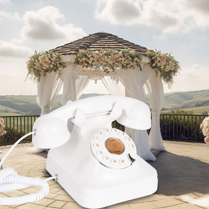 Stylish Wedding Guest Book Phone Rechargeable Power Vintage Phone Recorder For Wedding