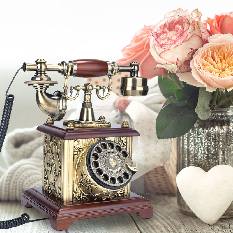 Bronze Vintage Guest Book Phone Voicemail Wedding Guest Book European Style Plastic Build
