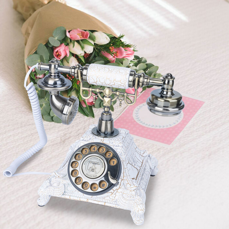 Party Gathering Guest Book Phone USB Interface Rotary  Phone Message Recording Wedding