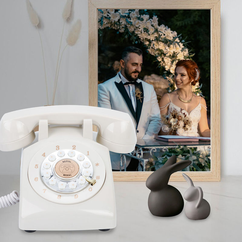 Special Moments USB Telephone Guest Book For Wedding Audio Phone Guest Book Rental White