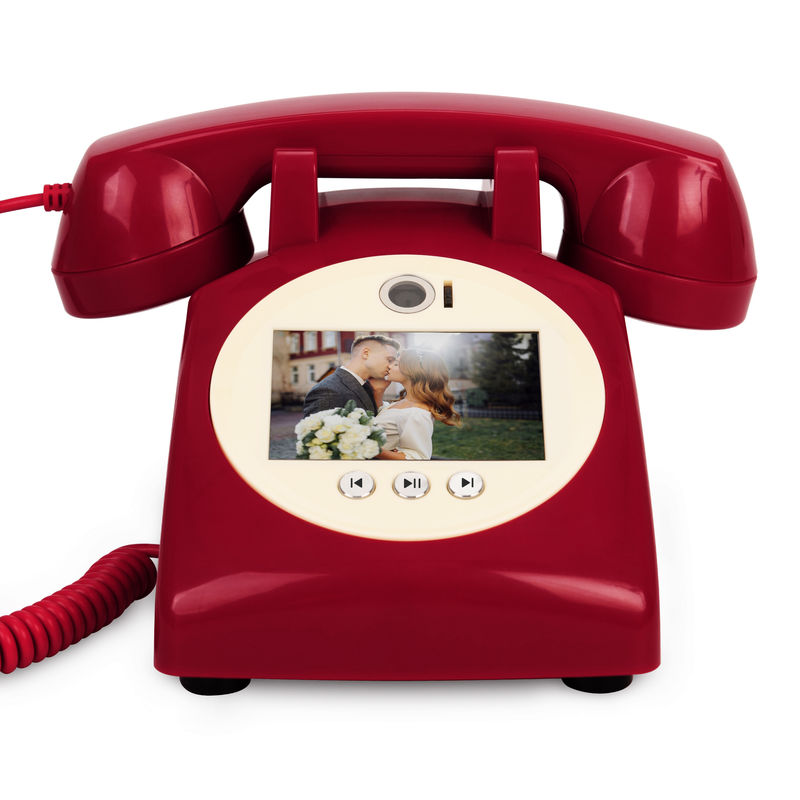 Record Messages Video Guest Book Red Wedding Phone Recorder For Any Celebration