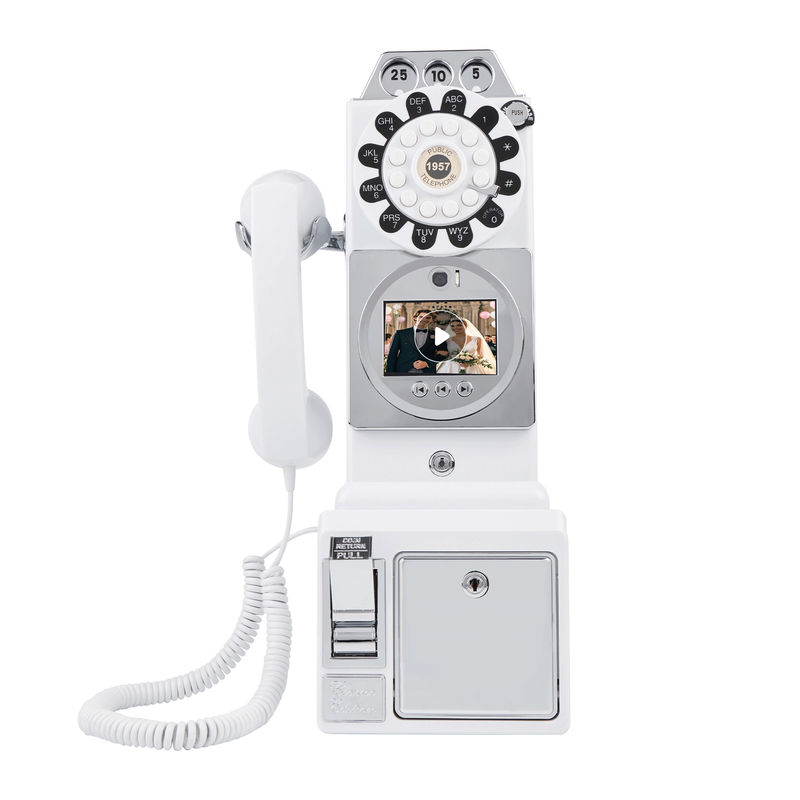 Customized Retro Wedding Audio Video Guestbook ABS Plastic Banquet Party Guest Blessing Sign-In Book Customized Voice Message