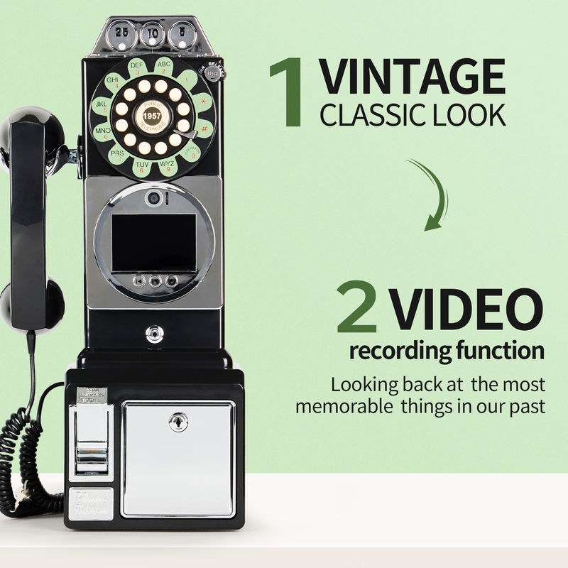 Customized Retro Wedding Audio Video Guestbook ABS Plastic Banquet Party Guest Blessing Sign-In Book Customized Voice Message